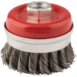 Steel Twist-Knot Wire Cup Brush, 65mm, M14