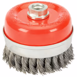 Steel Twist-Knot Wire Cup Brush, 100mm, M14