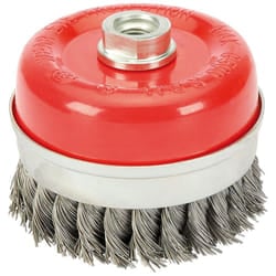 Steel Twist-Knot Wire Cup Brush, 100mm, M14