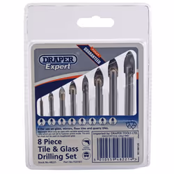 Draper Expert Tile and Glass Drill Bit Set (8 Piece)