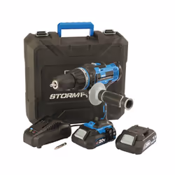 DRAPER Draper Stormforce&#174; 20V Combi Drill with 2 x 2.0Ah batteries and charger [89523]
