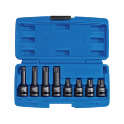 DRAPER 1/2" Sq. Dr. Tamper Proof Impact Spline Set (8 Piece) [49460]