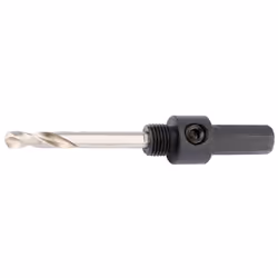Hex. Shank Holesaw Arbor with HSS Pilot Drill for 14 - 30mm Holesaws, 7/16"" Thread