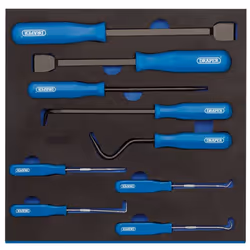Scraper, Hook and Pick Set in 1/2 Drawer EVA Insert Tray (9 Piece)
