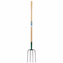 4 Prong Manure Fork with Wood Shaft