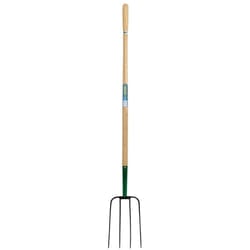 4 Prong Manure Fork with Wood Shaft