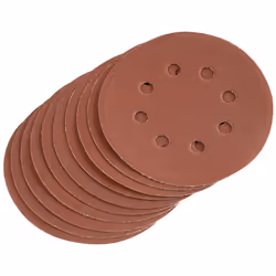 Hook and Loop Sanding Discs, 125mm, 240 Grit (Pack of 10)