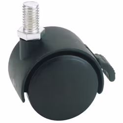 Twin Nylon Bolt Castor with Brake, 40mm Diameter, S.W.L. 25kg