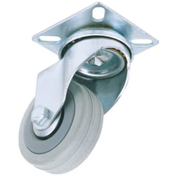 Swivel Plate Fixing Rubber Castor, 75mm Diameter, S.W.L. 70kg