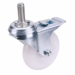 Swivel Bolt Fixing Nylon Wheel with Brake, 100mm Diameter, S.W.L. 125kg