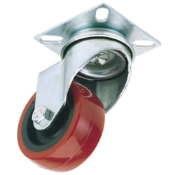 Swivel Plate Fixing Polyurethane Wheel, 75mm Diameter, S.W.L. 70kg