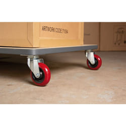 Swivel Plate Fixing Polyurethane Wheel, 100mm Diameter, S.W.L. 125kg