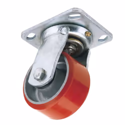 Swivel Plate Fixing Heavy Duty Polyurethane Wheel, 100mm Diameter, S.W.L. 250kg