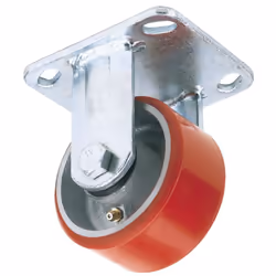 Fixed Plate Fixing Heavy Duty Polyurethane Wheel, 200mm Diameter, S.W.L. 500kg