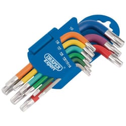 Draper TX-STAR&#174; Metric Coloured Short Arm Key Set (9 Piece)