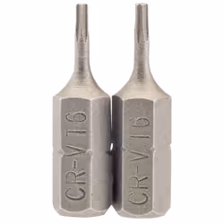 Draper TX-STAR® Insert Bit, 1/4"" Hex, 25mm Long, T6 (Pack of 2)