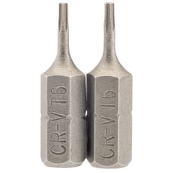Draper TX-STAR&#174; Insert Bit, 1/4"" Hex, 25mm Long, T6 (Pack of 2)