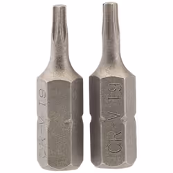 Draper TX-STAR® Insert Bit, 1/4"" Hex, 25mm Long, T9 (Pack of 2)