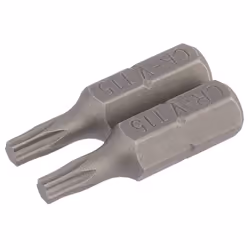 Draper TX-STAR® Insert Bit, 1/4"" Hex, 25mm Long, T15 (Pack of 2)