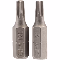 Draper TX-STAR® Insert Bit, 1/4"" Hex, 25mm Long, T20 (Pack of 2)