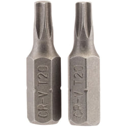 Draper TX-STAR&#174; Insert Bit, 1/4"" Hex, 25mm Long, T20 (Pack of 2)