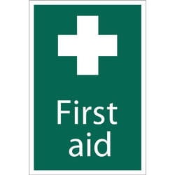 First Aid' Safety Sign, 200 x 300mm