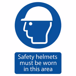 Safety Helmet Must Be Worn