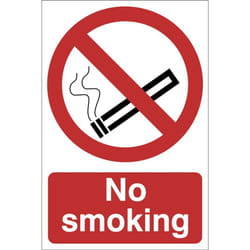 No Smoking' Prohibition Sign, 400 x 600mm