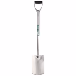 Extra Long Stainless Steel Garden Spade with Soft Grip