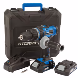 Draper Storm Force&#174; 20V Combi Drill, 2 x 2.0Ah Batteries, 1 x Charger