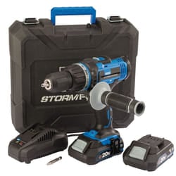 Draper Storm Force&#174; 20V Combi Drill, 2 x 2.0Ah Batteries, 1 x Charger