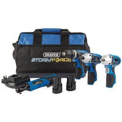 Draper Storm Force&#174; 10.8V Power Interchange 4 Piece Kit, 2 x 1.5Ah Batteries, 1 x Charger, 1 x Bag