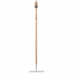 Draper Heritage Stainless Steel Garden Rake with Ash Handle