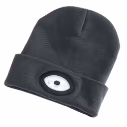 Draper Beanie Hat with Rechargeable Torch, 100 Lumens, Grey 99522
