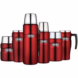 Thermos Stainless King Flask, Red, 1.2 L