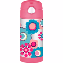 Thermos FUNtainer Straw Bottle, Floral, 355 ml