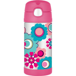Thermos FUNtainer Straw Bottle, Floral, 355 ml
