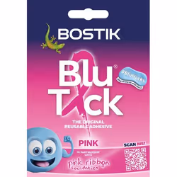 Bostik Blu Tack Original Reusable Adhesive Handy Pack 45g Pink (Pack 1