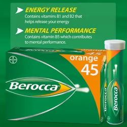 Berocca Orange Energy Vitamin - 45 Tablets
