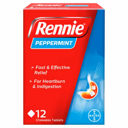 Rennie Peppermint 12 Chewable Tablets (Pack of 20)
