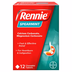 Rennie Spearmint 12 Chewable Tablets (Pack of 20)