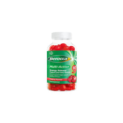 Multi-Action Gummy Vitamins, Cherry Flavour, 10 Essential Vitamins, Including B1 & B2 to Support Energy Release and C to Help Reduce Tiredness &