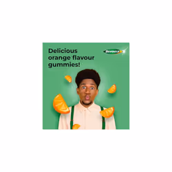 Immuno Gummy Vitamins, Orange Flavour, Bursting with Immune System Supporting nutrients, Vitamins D, C, A, B6, B12 and Mineral zinc All Support The