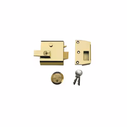 Yale Locks P1 Double Security Nightlatch Brasslux Finish 60 mm Backset Visi Pack
