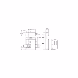 Yale Locks P1 Double Security Nightlatch Brasslux Finish 60 mm Backset Visi Pack