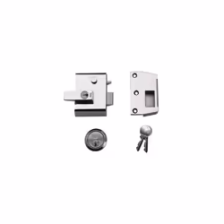 Yale P-2-DMG-PB-40 High Security Double Locking Nightlatch 40mm Brass Cylinder Grey Case