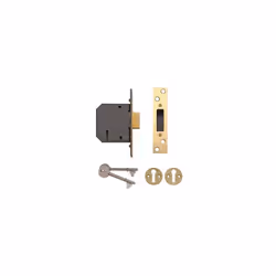 Yale Locks 650552105025 PM552 5 Lever Mortice Deadlock 67mm 2.5in Polished Brass