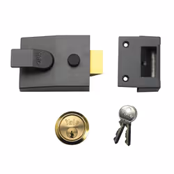 Yale Locks P89 Deadlock Nightlatch 60mm Backset Brasslux Finish Visi YALP89BLX