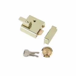 Yale Double Locking Nightlatch 60mm Brass Finish High Security B-1-BLX-PB-60