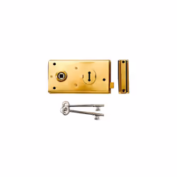 Yale Locks 60401305025 P401 Rim Lock Polished Brass Finish 138 x 76mm Visi